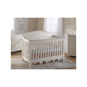White Pali Napoli Convertible Crib - Angled View in Complete Nursery Setting | Bambi Baby