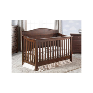 Mocacchino Pali Napoli Curved-Top Crib - Angled View in Cloud-Themed Nursery | Bambi Baby