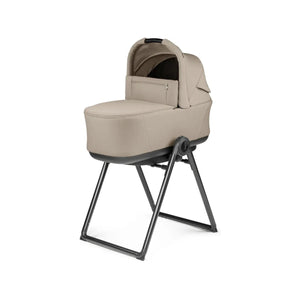 Vanilla Blend PEG Pop Up Bassinet with Stand - Three-Quarter View | Bambi Baby