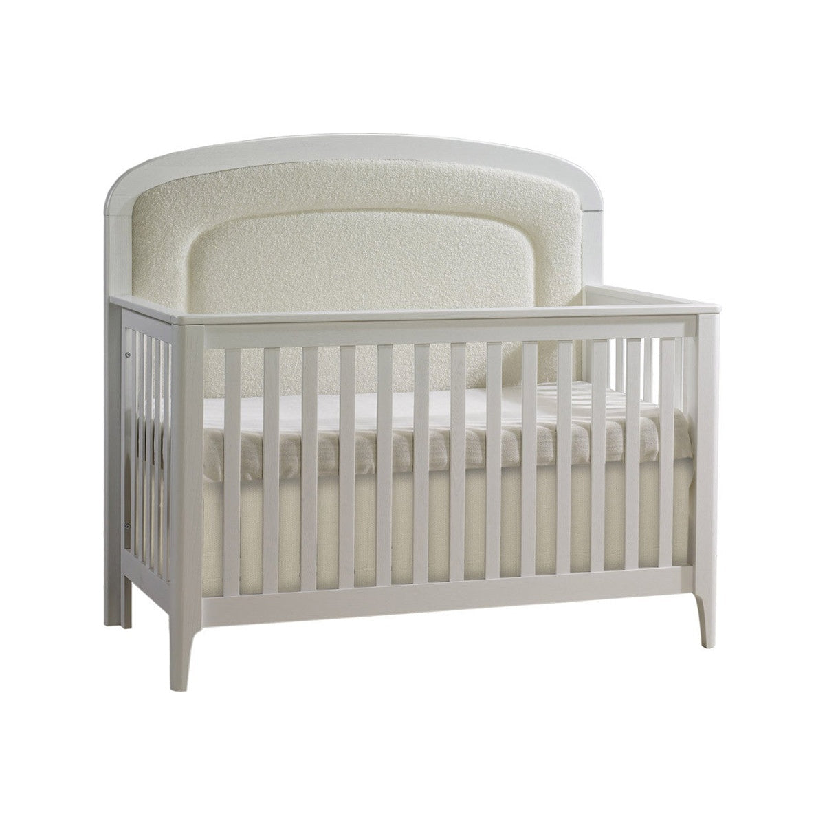 Cuna Natart Palo para cama doble con panel tapizado Boucle Beige- Bambi Baby