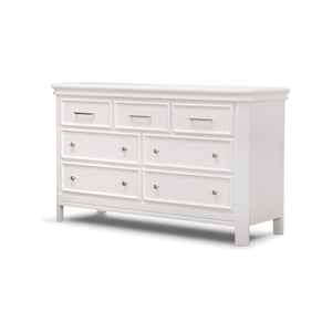 White Sorelle Finley Elite Double Dresser - Side Angle | Bambi Baby