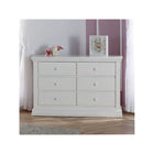 Vintage White Pali Modena Double Dresser with Round Knobs - Nursery Room Styled View | Bambi Baby