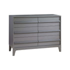 Charcoal Natart Kyoto GREENGUARD Gold Certified Nursery Double Dresser - 3/4 Side View | Bambi Baby