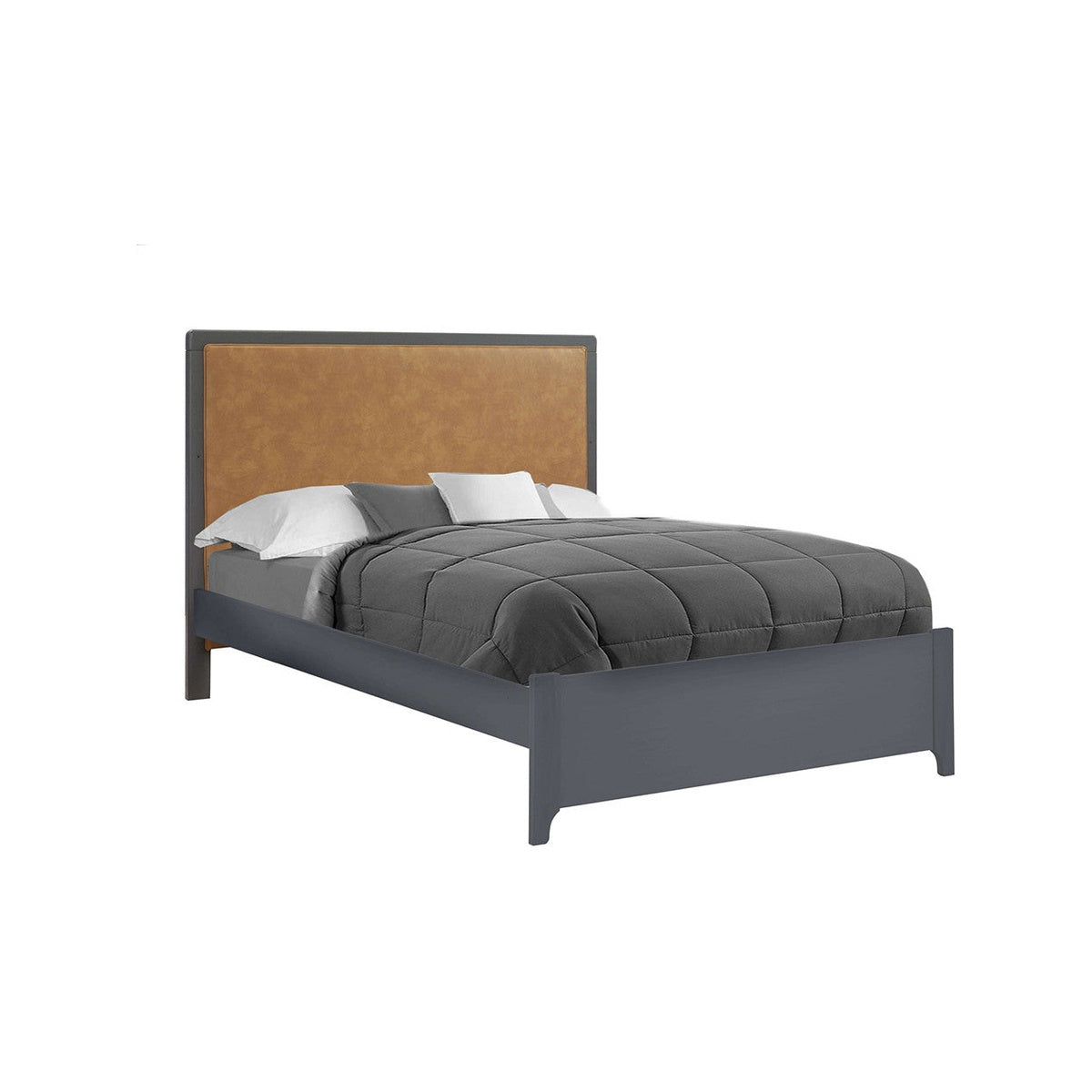 Natart Kyoto Double Bed (54") Low Profile footboard with Caramel Panel- Bambi Baby
