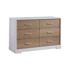 White Natural Oak NEST Vibe Double Dresser - Three-Quarter View | Bambi Baby
