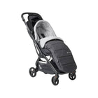 Charcoal Ergobaby Metro 3 Stroller Footmuff with Grey Sherpa Lining - Side Profile | Bambi Baby