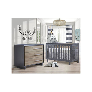 Tulip by Natart Urban Convertible Crib and 3 Drawer Dresser XL