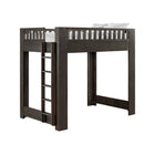 Cocoa Pine Bello Complete Twin Loft Bed with Guard Rail - Side Angle | Bambi Baby