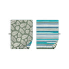 Field Microfiber Veer Beach Blanket - Leaf & Stripe Pattern Detail | Bambi Baby