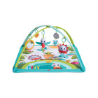 Tiny Love Meadow Day Gymini Teal Play Mat - Angled View with Arches and Hanging Toys | Bambi Baby