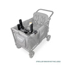 Black WonderFold W2 Car Seat Adapter - Installed Solo in Stroller Wagon Interior | Bambi Baby