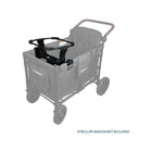 Black WonderFold W4 Car Seat Adapter Installed in Wagon - Three Quarter Context View | Bambi Baby