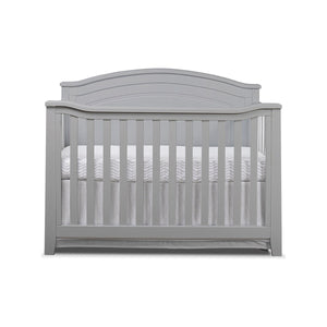 Gray Poplar Wood Sorelle Berkley Round Top Panel 4-in-1 Convertible Crib - Front View | Bambi Baby