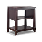 Espresso Wood Sorelle Berkley Nightstand with Fluted Column Detail - 3/4 Angle View | Bambi Baby