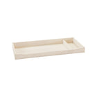 Brushed White Wood Dresser Topper Changing Tray - Low Angle Side View | Bambi Baby