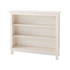Brushed White Wood Nursery Hutch Bookcase - Three-Quarter View | Bambi Baby