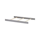 Dove Gray Oxford Baby Emerson Full Bed Conversion Kit Rails with Wood Slats - Angled View | Bambi Baby