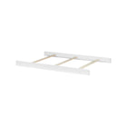 Snow White Oxford Baby Emerson Full Bed Conversion Kit Rails with Wood Slats - Angled View | Bambi Baby