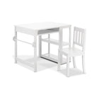 White Wood Sorelle Creative Playstation Kids Art Desk & Chair Set - Side Angle | Bambi Baby