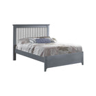 Natart Taylor Double Bed Graphite Frame Linen Grey Panel - Styled with Bedding | Bambi Baby