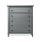 Flint Gray Wood Silva Edison 5 Drawer Chest - Front View, White Background | Bambi Baby