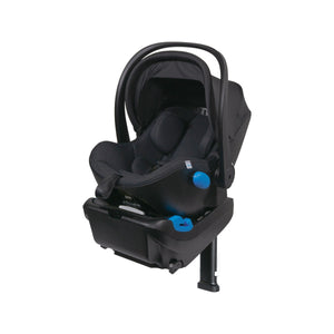 Black Clek Liing Infant Car Seat Mammoth Ziip - Side Angle View with Rigid-LATCH Base | Bambi Baby