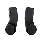 Black Silver Cross Reef Car Seat Adapter Pair - Angled Detail View | Bambi Baby