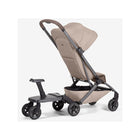 Taupe Joolz Aer2 Footboard with Seat mounted on stroller - Angled Side View | Bambi Baby