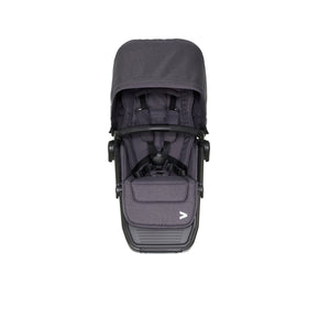 Charcoal Gray Veer Switchback Seat Luxe - Front View Canopy Up, Ergonomic Stroller Seat | Bambi Baby