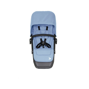 Blue Beryl Veer Switchback Seat Luxe - Front View Canopy Extended, Ergonomic Stroller Seat | Bambi Baby