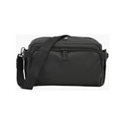 Black Pebbled Vegan Leather Luxury Diaper Bag with Crossbody Strap - 3/4 Angle View | Bambi Baby