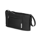 Black Fabric PEG Parent Organizer Stroller Bag - Rear Zip Pocket Detail | Bambi Baby