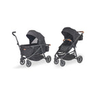 Byron Black Larktale Crossover V2 Stroller Wagon - Wagon & Stroller Mode Front Angle | Bambi Baby