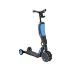 Freshwater Blue/Black Larktale Scoobi 5-in-1 Toddler Scooter - 3-Wheel Mode Angled View | Bambi Baby