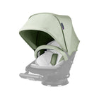 Moss Green Orbit Baby Stroller Canopy - Rear Angled View on G5 Seat, Deep Green Interior Lining | Bambi Baby
