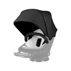 Black Orbit Baby G5 Stroller Canopy on Seat - Extended Overhead View | Bambi Baby