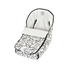 Orbit Baby Squiggle Stroller Footmuff - Open Angled View Showing Fleece Apron and Interior | Bambi Baby