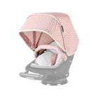 Blush Mosaic Orbit Baby UPF 50+ Stroller Canopy on G5 Seat - Front 3/4 View | Bambi Baby