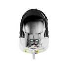 Light Grey Orbit Baby G5 Infant Car Seat Liner - Front View with Harness | Bambi Baby