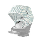 Checkered Surf Spray Orbit Baby G5 Canopy Pack - Installed Seat Angle View | Bambi Baby
