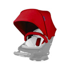 Red Orbit Baby G5 Stroller Canopy on Seat - Overhead Angle Showing Full Canopy Extension | Bambi Baby