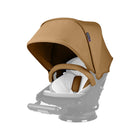 Chestnut Orbit Baby G5 UPF 50+ Stroller Canopy - Overhead Angle on Seat Unit | Bambi Baby