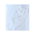 White Newborn Swaddle Wrap - Front View with Pastel Tulip Bouquet Print | Bambi Baby