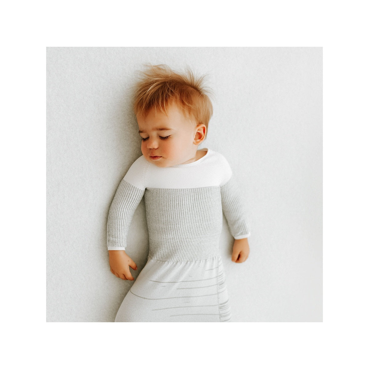 Swaddelini Grey Arms Out™ Long Sleeve Sleep Sack- Bambi Baby