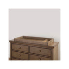 Cashew Brown Hanley Changer Top on Dresser - Front Nursery Styled View | Bambi Baby