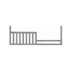 Cloud Grey Solid Wood Toddler Guard Rail - Front View | Bambi Baby