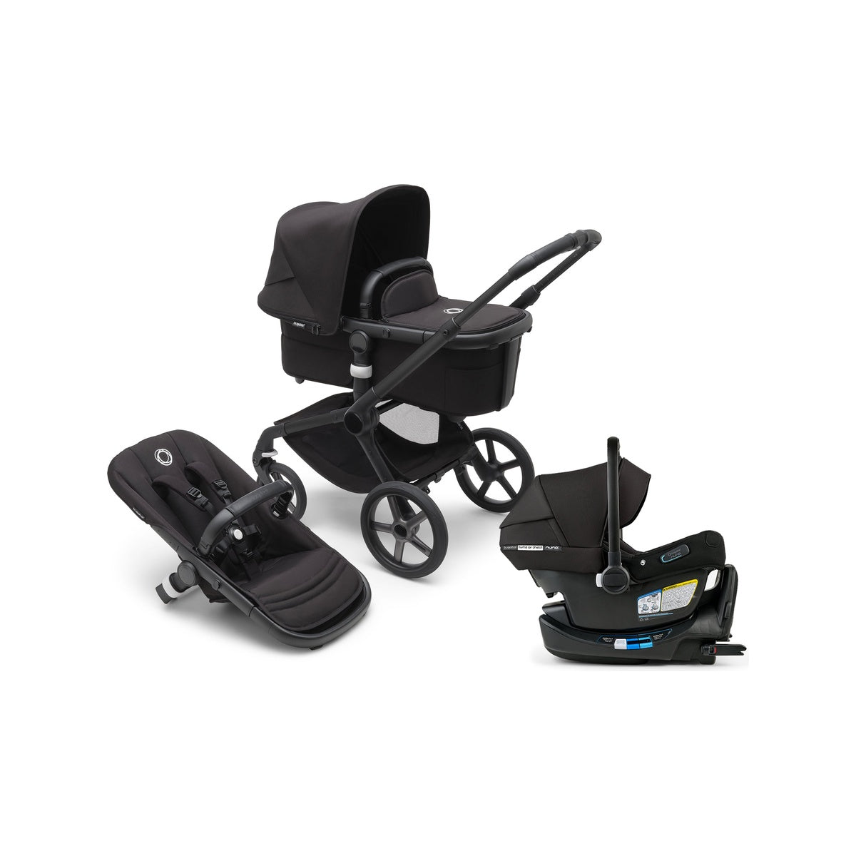 Bugaboo Fox 5 + Turtle Air Travel System black\/midnight black\/midnight Black