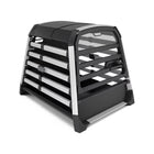 Black Aluminum Thule Allax Threshold Dog Car Crate - Rear Three Quarter View | Bambi Baby