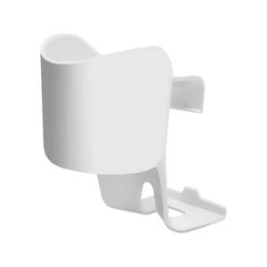 White Clek Oobr Drink-Thingy Car Seat Cup Holder - Front Angle Detail | Bambi Baby