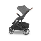 Grey UPPAbaby Cruz V3 Stroller with Black Basket Cover Closed - Side View | Bambi Baby